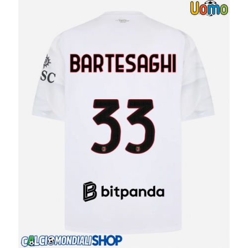 Maglie da calcio AC Milan Davide Bartesaghi #33 Seconda Maglia 2026-27 Manica Corta